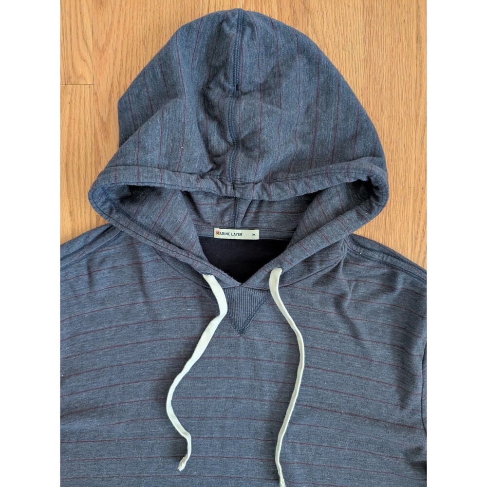 Marine Layer Hoodie Sweatshirt Mens Medium Double Knit Pullover Cloud Soft Rayon